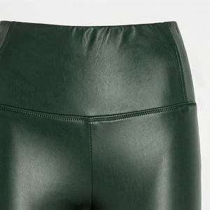 Leggings en similicuir de haute qualité, couleur personnalisable, coupe ajustée, vêtements de sport pour femmes - Product Image 4