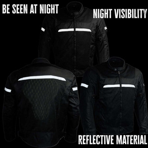 เสื้อแจ็คเก็ตนักแข่งตาข่ายสีดำแบบมีเกราะป้องกันสำหรับผู้ชาย - Product Image 5