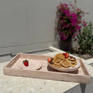 Hot selling brown marble resin tray decorative serving tray multipurpose organizer tray modern <b>home</b> decor display premium - Product Image 2