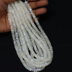 Cuentas Redondas de Piedra Lunar Arcoíris AAA: Gema Brillante de 5-8 mm, para Joyería y Manualidades - Product Image 1