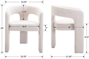 Juego <span class=keywords><strong>de</strong></span> sillas <span class=keywords><strong>de</strong></span> comedor <span class=keywords><strong>de</strong></span> lino modernas, <span class=keywords><strong>sillones</strong></span> <span class=keywords><strong>de</strong></span> acento ensamblados, patas <span class=keywords><strong>de</strong></span> madera, silla tapizada <span class=keywords><strong>de</strong></span> marfil, sala <span class=keywords><strong>de</strong></span> estar - Product Image 2