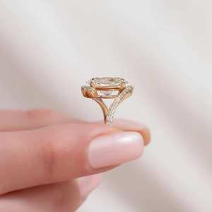 Custom Engagement 925 Sterling Silver Engagement Lab Diamond <b>Ring</b> Jewelry Women Moissanite <b>Ring</b> - Product Image 3
