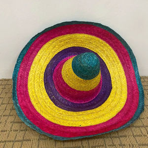 หมวกสานทรงโซมเบรโรขายดี ทำจากหญ้าธรรมชาติ ปักลาย พิมพ์ลายดิจิทัล ปีกกว้าง ปรับขนาดได้ เหมาะสำหรับทุกเพศ ใช้เล่นกีฬา ปั่นจักรยาน - Product Image 1