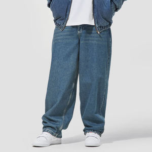 Pantalones Vaqueros Anchos de Mezclilla Azul para Hombre, Estilo Hip Hop Vintage de Alta Calidad, Diseño Holgado, Lavado, Estilo Urbano, para Invierno - Product Image 4