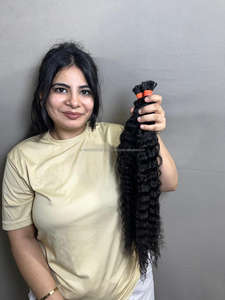 100% brut vierge indien crépus bouclés Remy Extensions de cheveux vague lâche non traité cuticule aligné en gros usine cheveux humains - Product Image 3