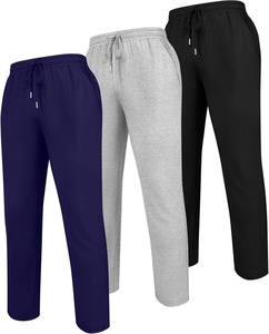 Pantalones Deportivos para Hombre, Paquete de 3, Estilo Jogger con Abertura en la Parte Inferior, Bolsillos, Cintura Media, Holgados, para Yoga y Uso Deportivo, 100% Lona - Product Image 2