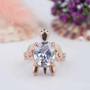 925 Sterling <b>Silver</b> <b>Small</b> Cute Animal Crab Shape Rings Rose Gold Plated Cubic <b>Stud</b> ring Fashion Jewelry for Women - Product Image 1