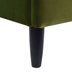 Ensemble de lit plateforme Aspen King avec tête de lit capitonnée vert olive en velours performant, mobilier de chambre à coucher - Product Image 6