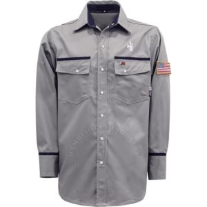 Vêtements de travail haute visibilité, chemises ignifuges pour la soudure, séchage rapide, respirantes, chemises de travail industrielles pour hommes à manches longues, ignifuges pour la soudure - Product Image 1