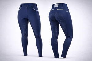 Pantalones de equitación duraderos para mujer, elásticos en cuatro direcciones, con agarre de silicona, leggings ajustados para montar a caballo. - Product Image 3