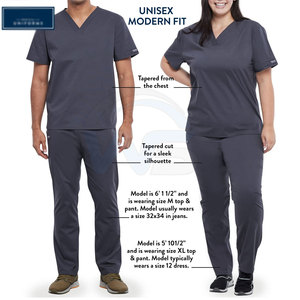 Ensemble d'uniformes médicaux unisexes confortables WASI SPORTS, tissu 100 % coton doux et léger, coutures durables, entretien facile, style moderne pour hôpital - Product Image 5