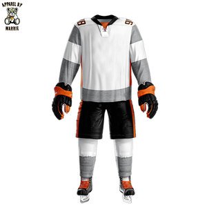 Uniforme de hockey sur glace en tissu 100% polyester, léger et respirant, idéal pour les mouvements rapides et les matchs intenses - Product Image 1