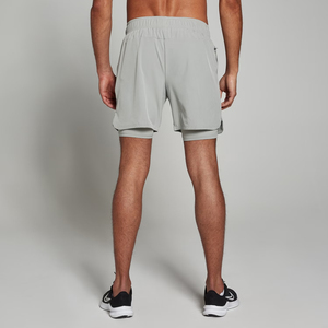 Pantalones Cortos Deportivos 2 en 1 para Hombre, Pantalones Cortos de Compresión para Correr, Entrenamiento, Fitness, Color Gris Claro, Logotipo Personalizado, OEM, Venta al por Mayor - Product Image 2