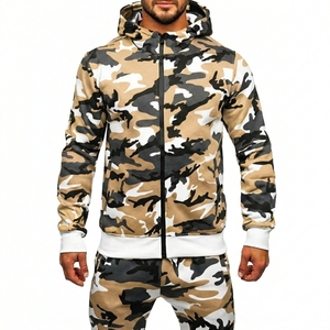 Wholesale <b>Men</b> Custom Winter Hooded Breathable Tracksuit Set Tech Fleece Solid Casual Drawstring Lightweight Fishing <b>Jacket</b> - Product Image 4