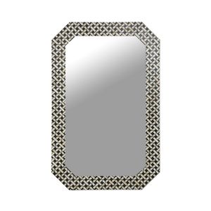 Handcrafted Bone Inlay <b>Mirror</b> <b>Frame</b> Decorative Wall <b>Mirror</b> With Intricate Geometric Pattern For Luxury Home Interiors - Product Image 4