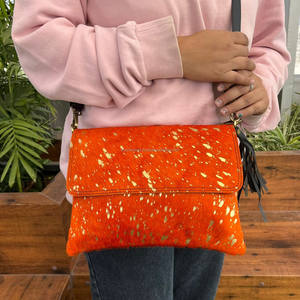 2024 Designer High Quality Famous Brands Metallic Genuine Leather Crossbody <b>Bag</b> <b>for</b> <b>Women</b> Western Cowhide Wristlet Flap Handbags - Product Image 2