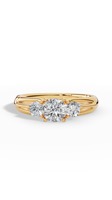 Anillo de Diamante Cultivado en Laboratorio de Alta Calidad, 5.4mm, Color D, Certificado IGI, Corte Brillante, Oro 14K, Venta al Por Mayor, Fabricante de Joyería Fina OEM