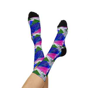 2026 Custom Crew <b>Socks</b> Men Summer Daily Wear Custom <b>Socks</b> Geometric Pattern Print Digital Printing Breathable Knitted <b>Socks</b> - Product Image 2