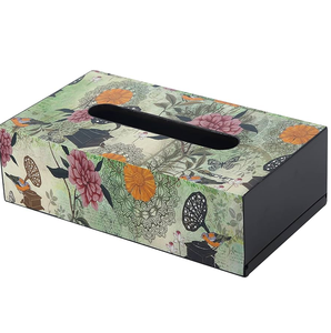 Caja de pañuelos de madera con diseño de esmalte impreso artesanal, la mejor calidad, para cafeterías y comedores, vajilla decorativa. - Product Image 5