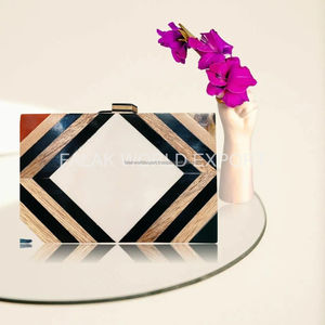 กระเป๋าถือเรซินแบบมีซิปปิดแฟชั่นวินเทจทันสมัยกันน้ำคุณภาพสูงสำหรับสาวๆงานแต่งงานงานหมั้นฤดูใบไม้ผลิฤดูหนาว - Product Image 6