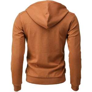 Sudadera con Capucha Marrón para Hombre, Chaqueta Informal con Capucha de Forro Polar y Bolsillo, Moda de Invierno - Product Image 3