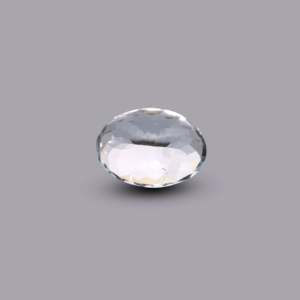 Natural Oval Cabochon Aquamarine 4.75 Carat Certified Color-Change White Gemstone - Product Image 2