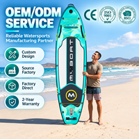 Planche de surf gonflable à prix de gros, fournie directement par l'usine, avec technologie de thermoscellage, planche de paddle gonflable (SUP) avec pompe