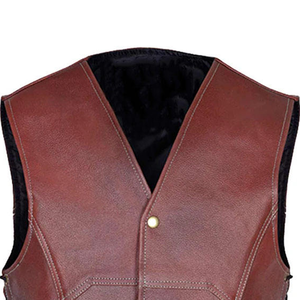 Chaleco de Cuero Premium para Hombre, Diseño Moderno, Chaqueta sin Mangas, Producción Personalizada, Exportación al por Mayor, Fabricante y Proveedor - Product Image 4