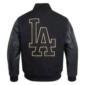 Veste bomber classique en satin noir des Raiders - Product Image 6