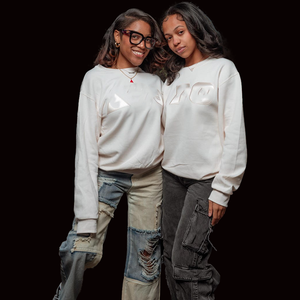 Greek Letter Chenille Patch Sorority <b>Pullover</b> <b>Sweater</b> Sweatshirt Jumper Custom logo DST Delta Gray crewneck sweatshirt - Product Image 3