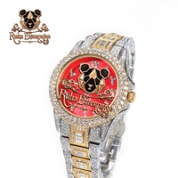 Jam Tangan Mewah Moissanite Diamond Terlaris, Jam Tangan Premium Elegan dengan Hiasan Batu Berkilau untuk Pria dan Wanita