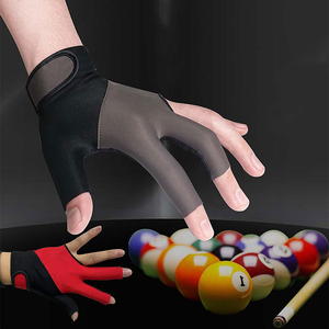 Guantes de Snooker de Alta Calidad OEM, Fabricante de Logotipos Personalizados, Accesorios de Billar Elásticos y Transpirables, Guantes de Snooker de Tres Dedos - Product Image 2