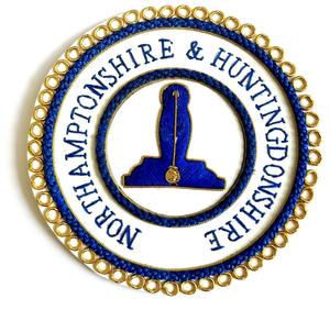 Badge de tablier maçonnique de luxe, brodé à la main, écologique, à effet 3D en relief, en fil de bouillon, pour maître de la loge de Norfolk, pour cérémonies - Product Image 3