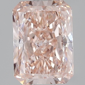Diamant de laboratoire de 2,84 ct, taille Radiant, rose-orange vif fantaisie, VS2, certifié IGI, diamant CVD en vrac pour la fabrication de bijoux - Product Image 1