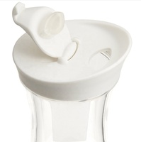 Carafe vintage écologique en acrylique transparent de 1500 ml pour l'eau et le jus