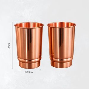 Juego de 2 Vasos de Cobre Premium, Vasos Reutilizables de Metal de Cobre Sólido, Artículos Modernos para Beber, Venta al por Mayor, Exportación a India - Product Image 4