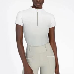 T-shirt d'équitation extensible léger de qualité supérieure pour hommes et femmes, adapté à l'entraînement en écurie, aux compétitions et à la pratique quotidienne de l'équitation - Product Image 2