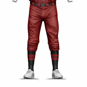 ชุดยูนิฟอร์มเบสบอลชาย สีแดงดำ เสื้อเจอร์ซีย์ กางเกงขายาว ระบายเหงื่อได้ดี ทุกฤดูกาล สำหรับผู้ใหญ่ ชุดทีม - Product Image 3