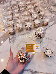 แก้วเปลือกหอยธรรมชาติ / แก้วฐานเปลือกหอยลายหินอ่อน - ผลิตโดย 99 GOLD DATA เท่านั้น - Product Image 5
