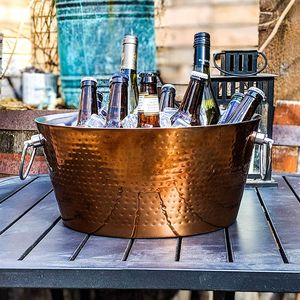 Gold rim ice bucket party serve ware upscale <b>bar</b> ware fancy ice bucket modern luxury decor classy beverage bucket premium cooler - Product Image 4