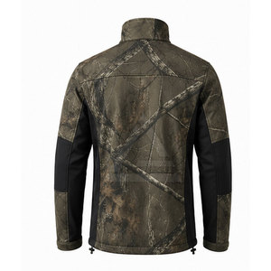 Veste de chasse softshell pour homme, veste d'extérieur coupe-vent légère et respirante avec plusieurs poches fonctionnelles - Product Image 4