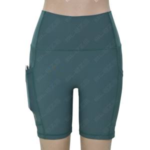 Shorts Deportivos Scrunch Booty con Control de Abdomen y Bolsillo para Móvil, Cintura Media, Corte Regular, Shorts para Mujer - Product Image 3