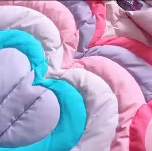 เสื้อแจ็คเก็ตพัฟเฟอร์ลายหัวใจแบบยูนิเซ็กซ์ สีชมพู สีม่วง สีฟ้า แต่งลายปัก สไตล์ลำลอง เสื้อโค้ทฤดูหนาวแบบสั้น คอปกพับได้ - Product Image 5