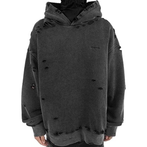 100% High Quality Cotton Unisex Custom Full Zip Hoodie Man's Blank Jacket Full Face Rhinestone Puff <b>Print</b> Embroidered Winter - Product Image 6