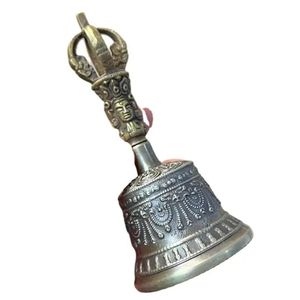 Campana Colgante de Latón Bicolor Pequeña para Templo Pooja Ghanti - Product Image 3