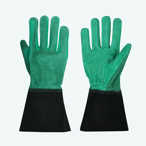Gants de soudeur en cuir de chèvre et croûte de cuir, résistants à la chaleur, gants de sécurité pour travaux industriels et de construction, certifiés CE, 11 oz - Product Image 2