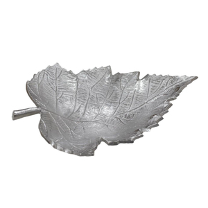 Leaf Shape Metal Decorative <b>Plate</b> Handmade Engraved Plant Pattern <b>Vintage</b> Style Home Hotels Tabletop Dishes & <b>Plates</b> - Product Image 1