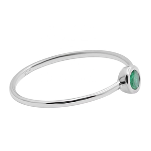 Wholesale Memoria Jewels IGI Certified 925 Sterling <b>Silver</b> Handmade Engagement <b>Ring</b> Natural Cut <b>Emerald</b> Gemstone for Wedding - Product Image 4