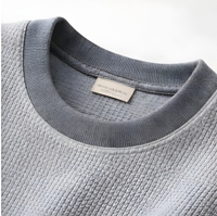 T-shirt Oversize en Maille Gaufrée Texturée 240 GSM d'Inspiration Designer, Coupe Décontractée et Ajustée, Coton de Haute Qualité, Mode Urbaine, Export