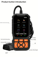 Escáner de Diagnóstico de Vehículos OBDII V520 12V, Lector de Códigos de Voltaje, Herramientas de Diagnóstico para Automóviles